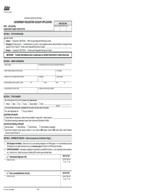 California Government Requester Account Application