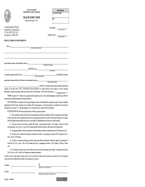 California Dealer Surety Bond