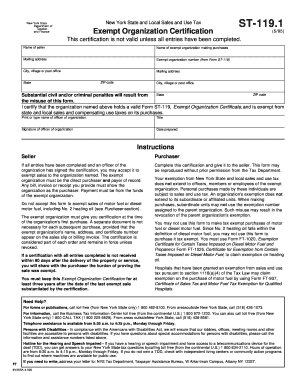 New York State Exempt Organization Certification