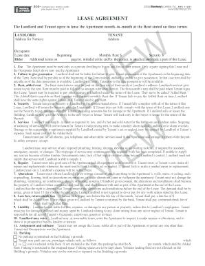 New York Month-to-Month Apartment Lease Agreement