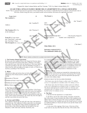 US Residential Lease Agreement