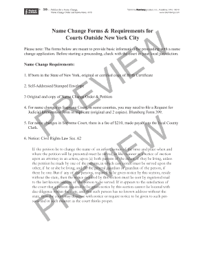 New York Name Change Petition
