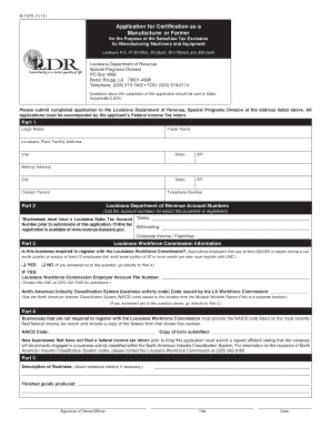 Louisiana Sales/Use Tax Exclusion Application