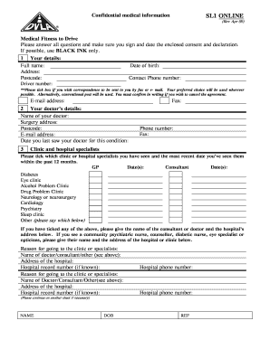 Medical Fitness to Drive Assessment Form