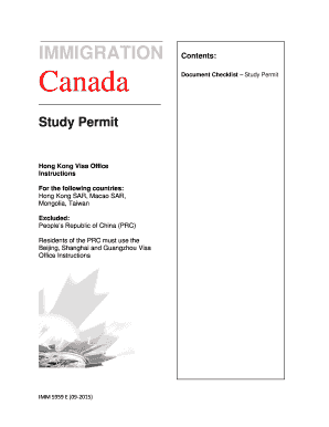 Canada Study Permit Document Checklist