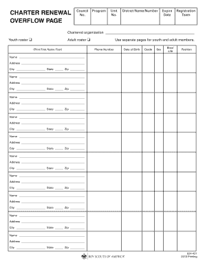 Charter Renewal Form