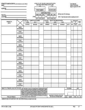 NPDES Discharge Monitoring Report Form