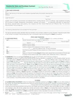 Florida Residential Sale and Purchase Contract
