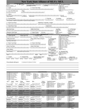 New York State 2-4 Family Residential MLS Form