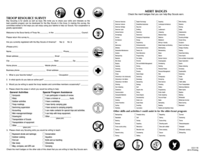 Boy Scouts Troop Resource Survey