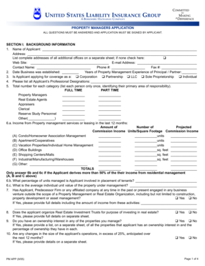 US Property Managers Application