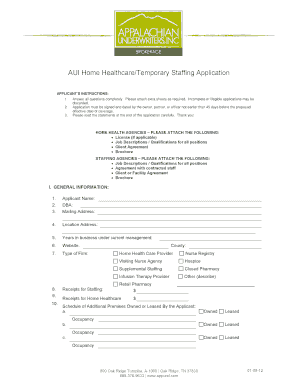Home Healthcare Staffing Agency Application