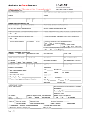Charter Insurance Application