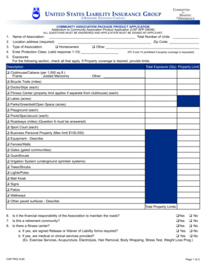 Community Association Insurance Application