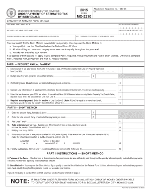 Missouri Underpayment of Estimated Tax Form