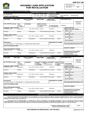 Housing Loan Revaluation Application