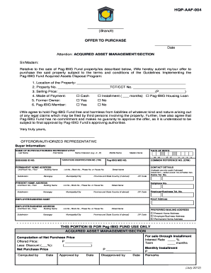 Pag-IBIG Fund Offer to Purchase