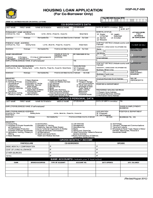 Pag-IBIG Housing Loan Application