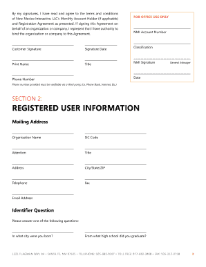 New Mexico Interactive Registration Agreement