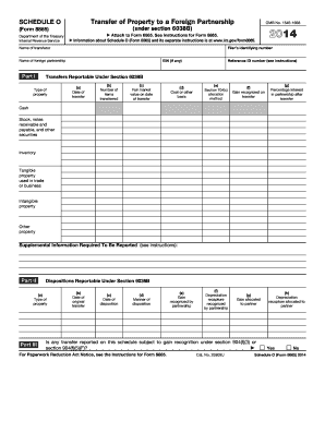 Schedule O Transfer of Property to a Foreign Partnership