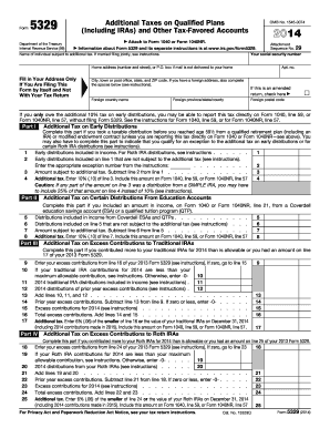 IRS Form 5329 2014