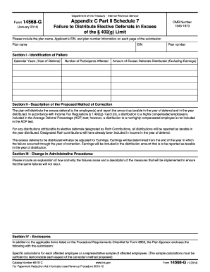IRS Form 14568-G Appendix C Part II Schedule 7