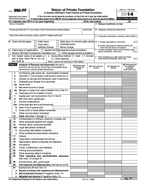 Form 990-PF 2014