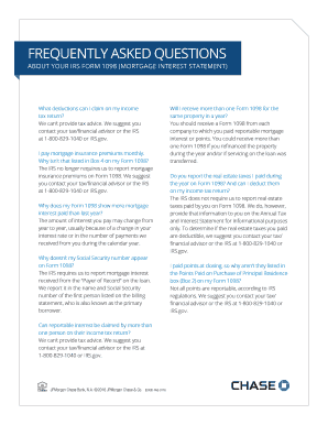 IRS Form 1098 Mortgage Interest Statement