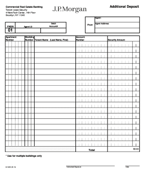 Commercial Tenant Lease Security Deposit Form