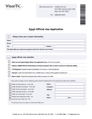 Egypt Official Visa Application