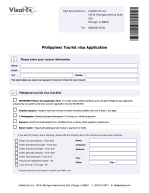 Itinerary samples - Philippines Tourist visa Application - Example