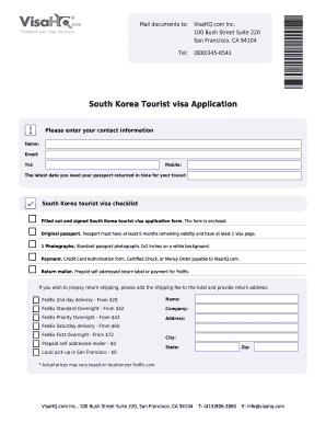 South Korea Tourist Visa Application