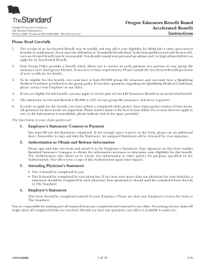 Oregon Educators Benefit Board Accelerated Life Benefit Claim Form