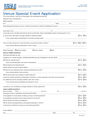 Venue Special Event Application
