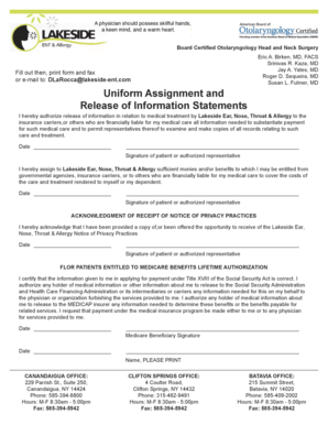 Medical Release of Information Form