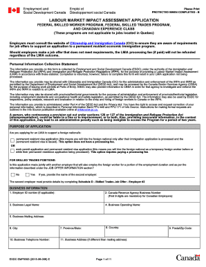 Labour Market Impact Assessment Application