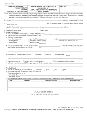Michigan Annual Report of Guardian