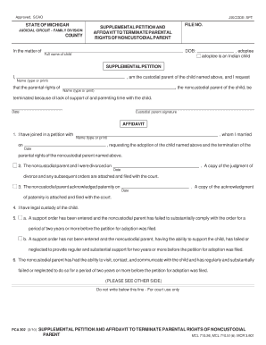 Supplemental Petition and Affidavit to Terminate Parental Rights