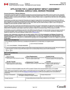 Application for a Labour Market Impact Assessment
