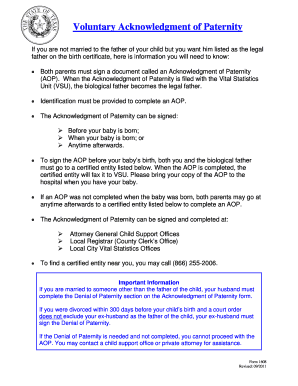 Voluntary Acknowledgment of Paternity