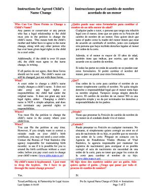 Texas Child Name Change Petition