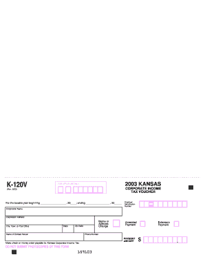 Kansas Corporate Income Tax Voucher
