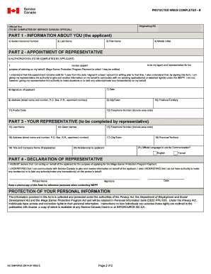 Wage Earner Protection Program Consent Form