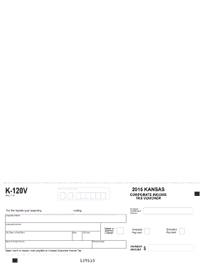 Kansas Corporate Income Tax Voucher