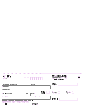 Kansas Corporate Income Tax Voucher