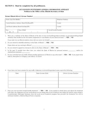 Illinois Non-Resident Out-of-State Petitioner Hearing Application