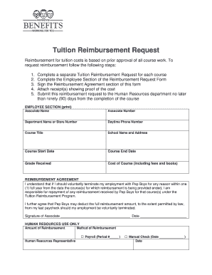 Tuition Reimbursement Request Form