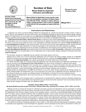 Illinois Mileage Weight Tax Registration Form