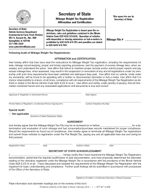 Illinois Mileage Weight Tax Registration Form