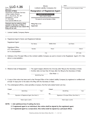 Illinois Registered Agent Resignation Form
